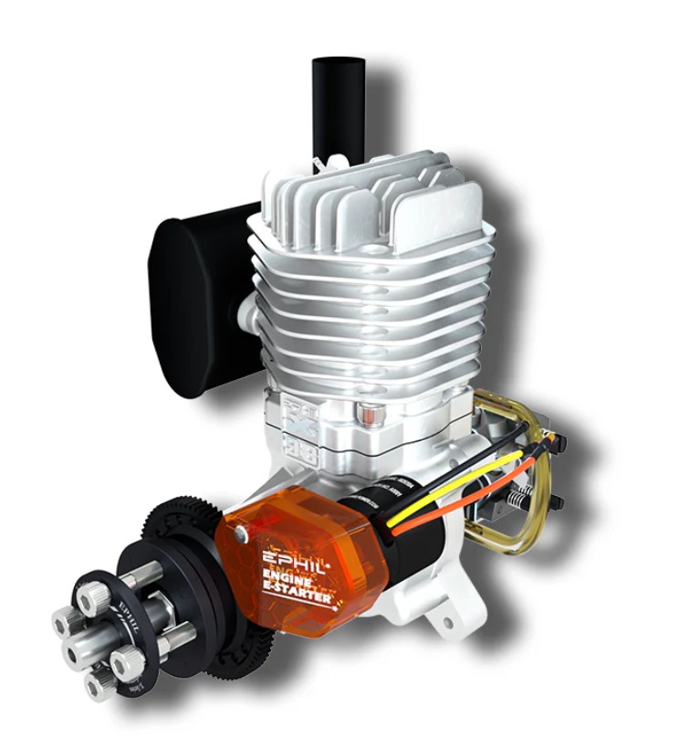 38cc Side exhaust - PRO - Glow Gasoline Engine w/ E-Starter - XG-38cc-S ...