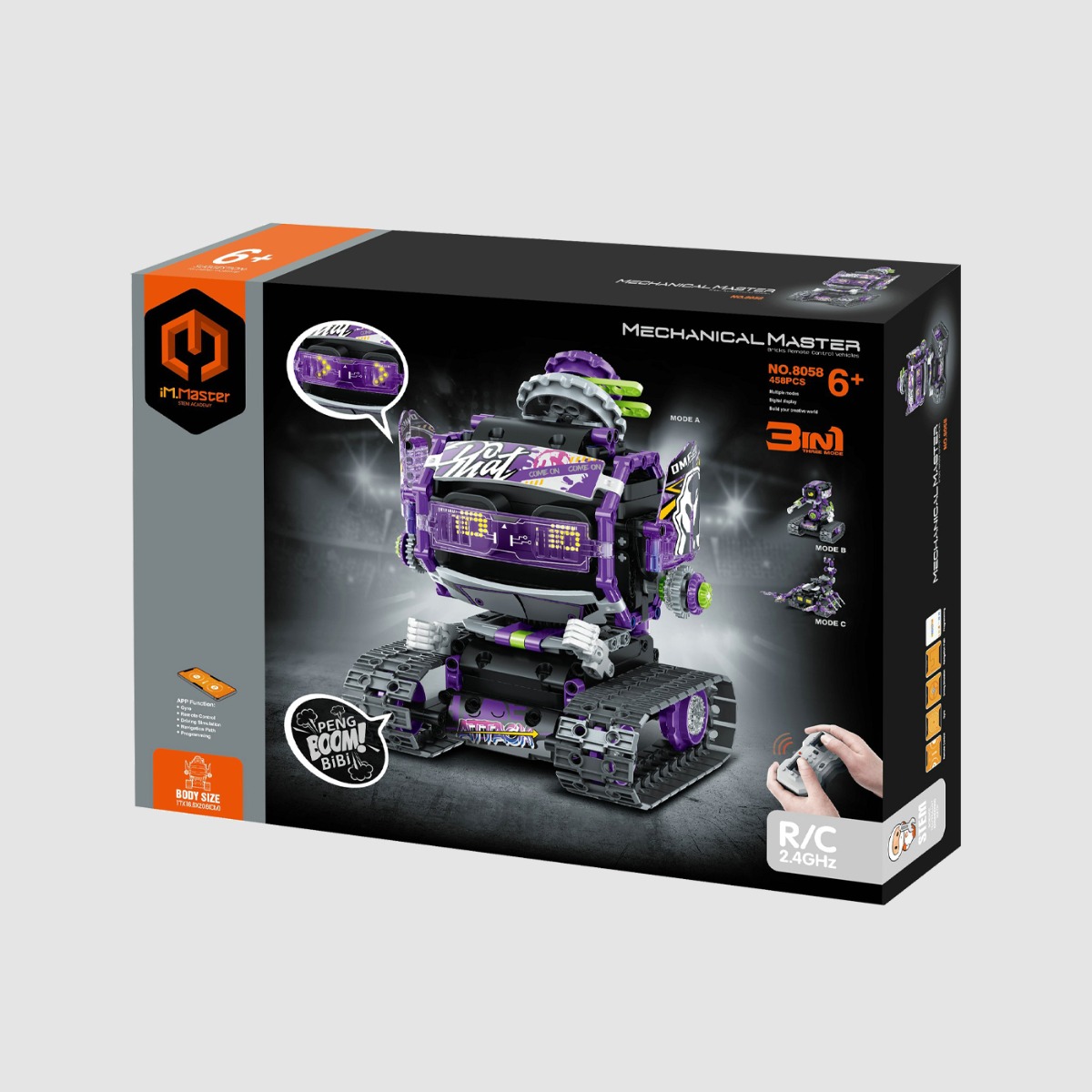 iM.Master 2.4G R/C 3 in 1 Intelligent programming robot 458 Pieces ...